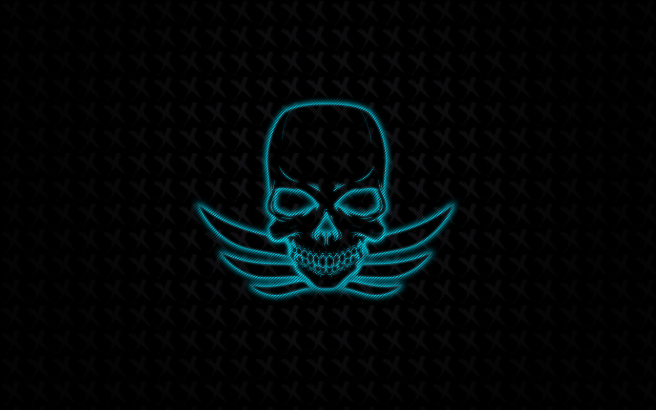 1280x800 Neon Skull 1674 - Neon Police Skull, Desktop