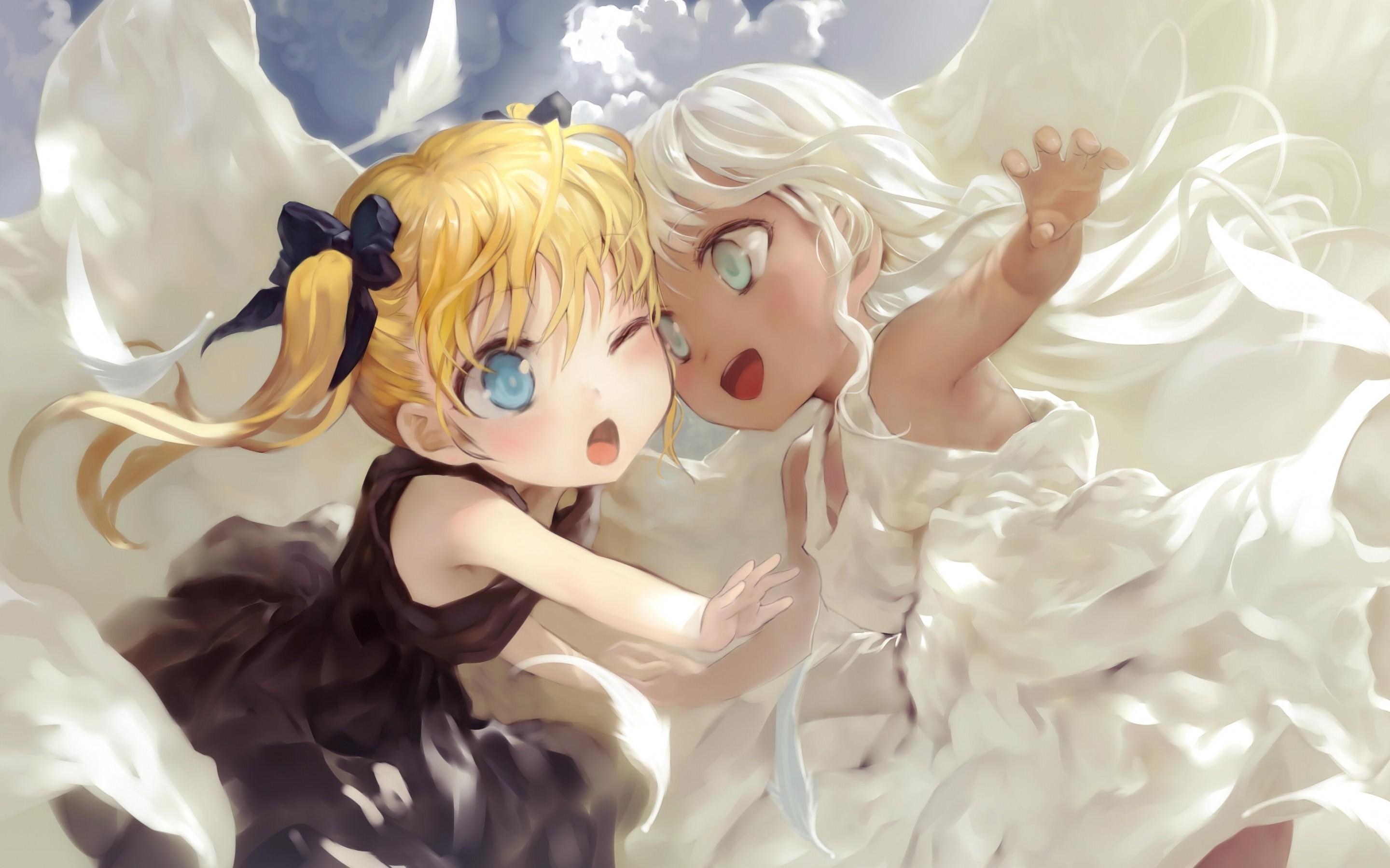 2880x1800 Download  Anime Girls, Kids, Happy, Dress, Cute, Desktop