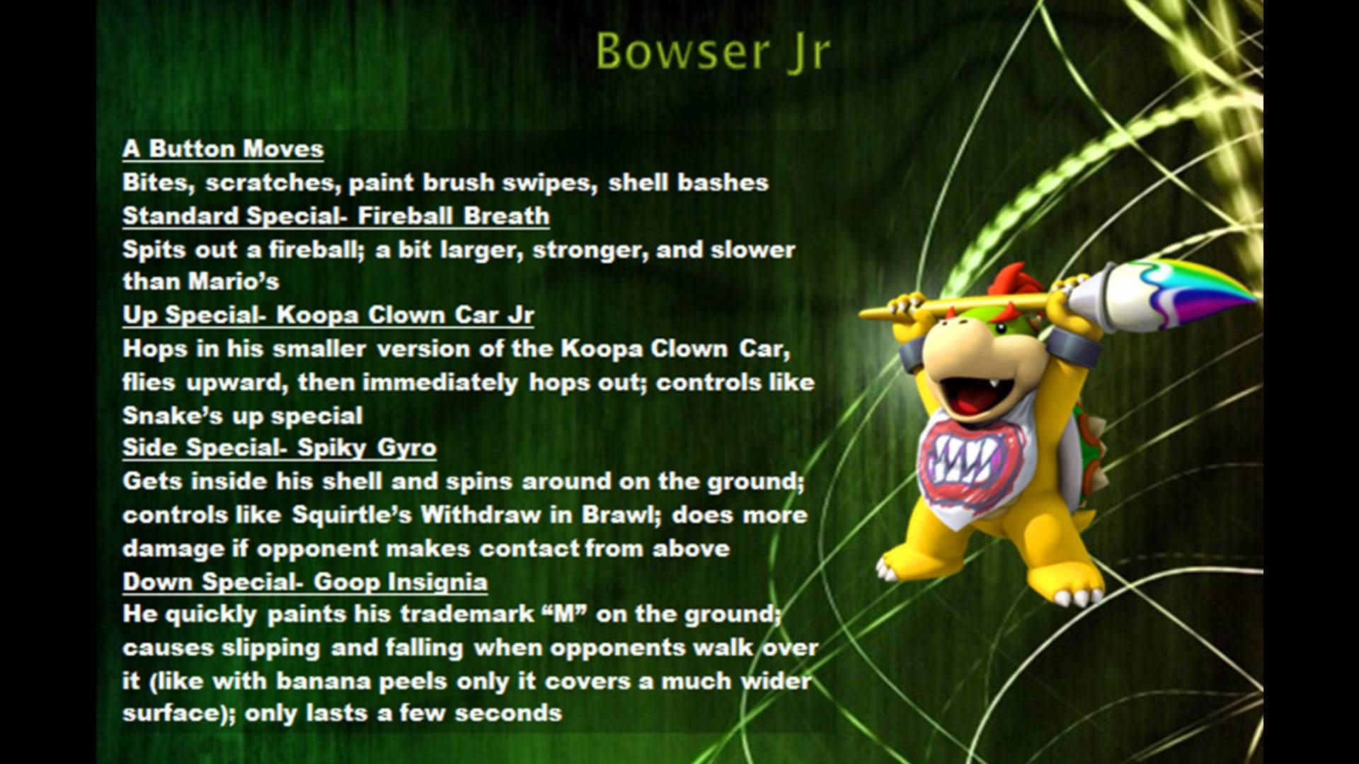 1920x1080 Bowser Jr for Super Smash Bros. 4!!, Desktop