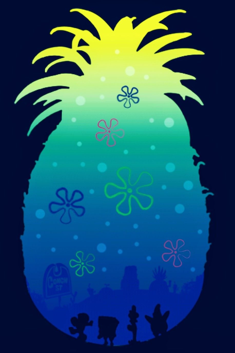 920x1380 Pineapple Under The Sea, Spongebob. Spongebob wallpaper, Black, Phone