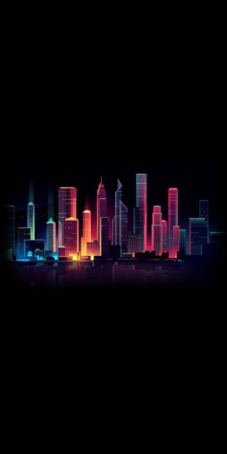 740x1480 Amoled Dark City iPhone Wallpaper iphoneswallpaper, Phone