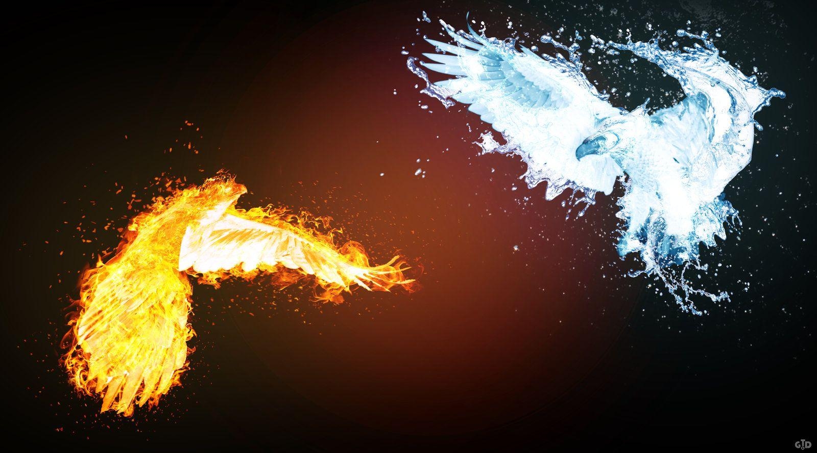 1600x890 Fire Vs Water Wallpaper, Desktop