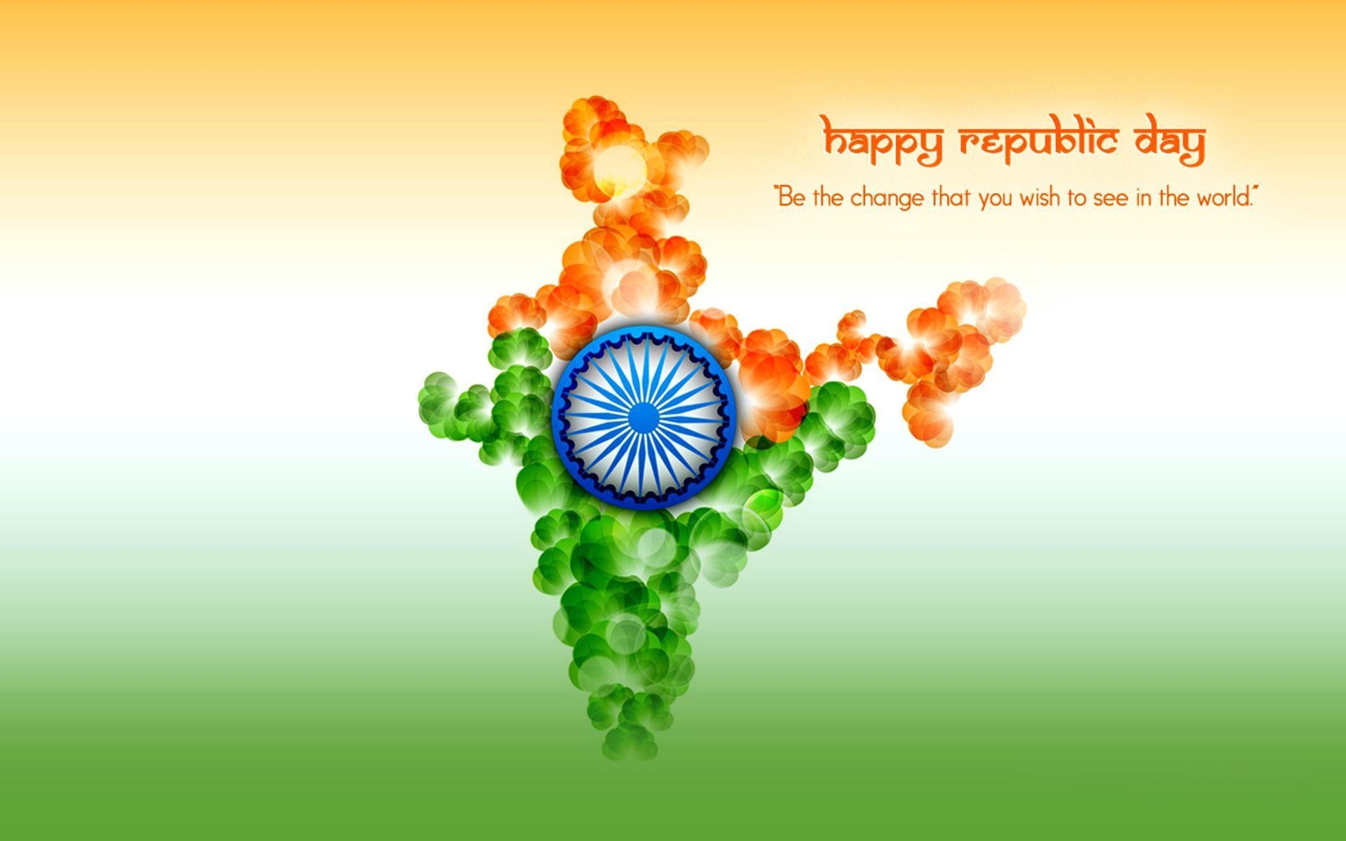 1920x1200 Happy Republic Day Indian Map And Ashok Chakra HD Wallpaper, Desktop