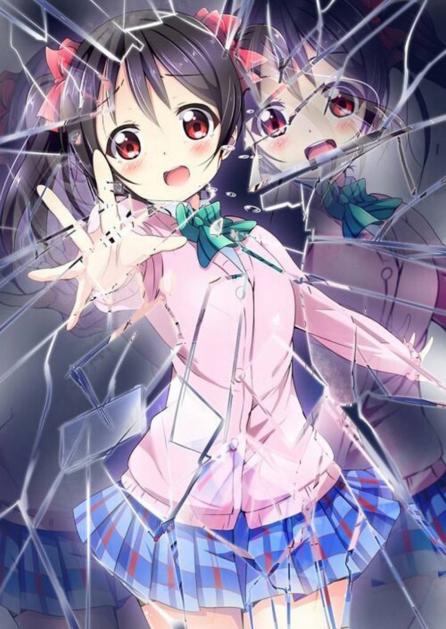 910x1280 Broken Anime Girl Wallpaper, Phone