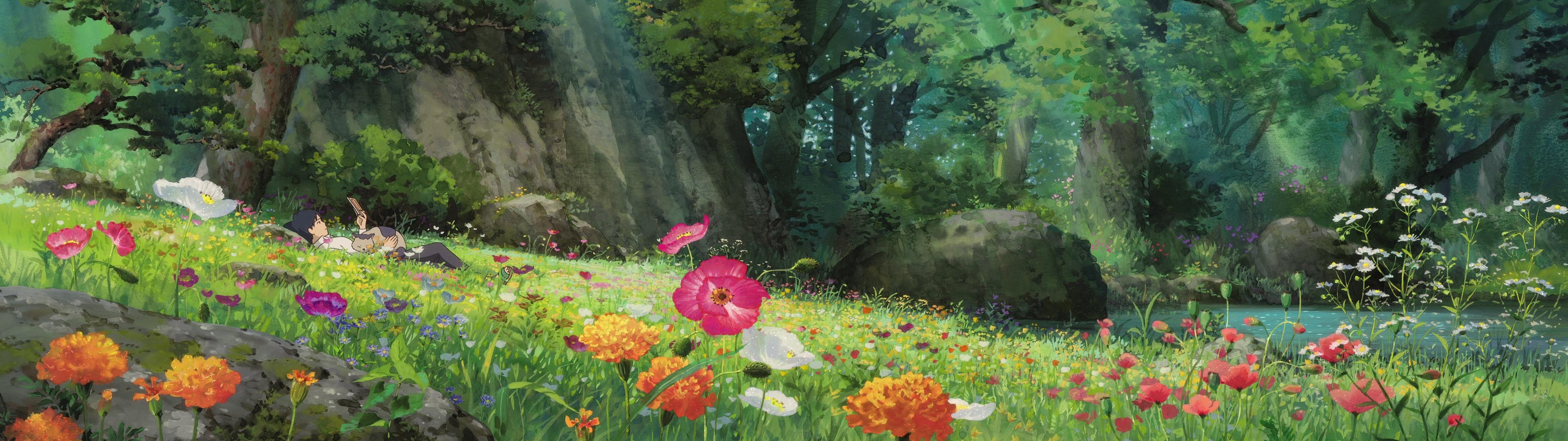 3840x1080 Ultrawide Studio Ghibli Wallpaper, Dual Screen