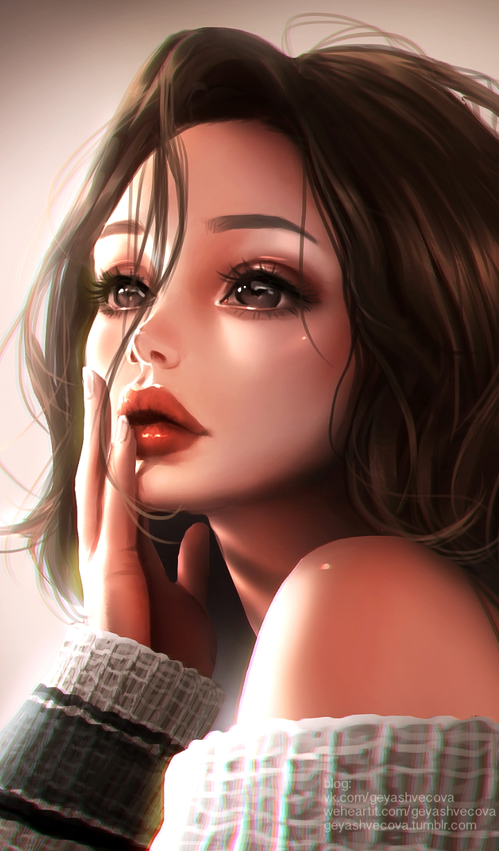 720x1230 beautiful, beautiful girl, beauty, cartoon, colorful, design, Phone