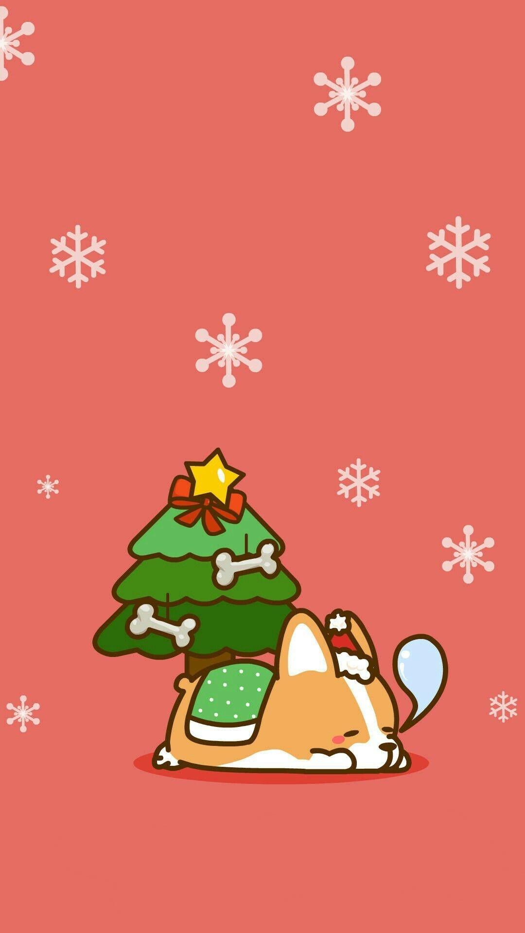 1080x1920 Aesthetic Kawaii Cute Christmas Wallpaper, Phone