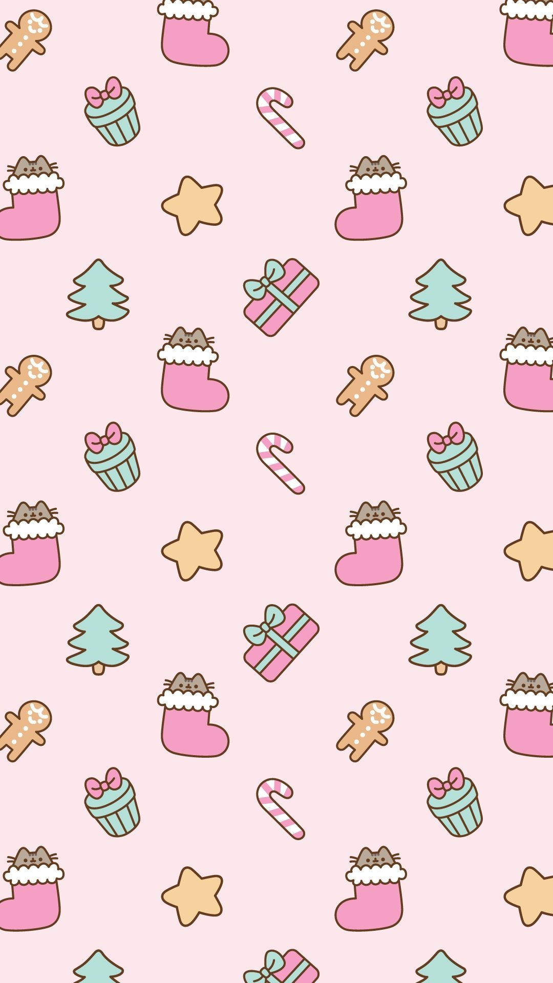 1080x1920 Pusheen Christmas Wallpaper Free Pusheen Christmas Background, Phone