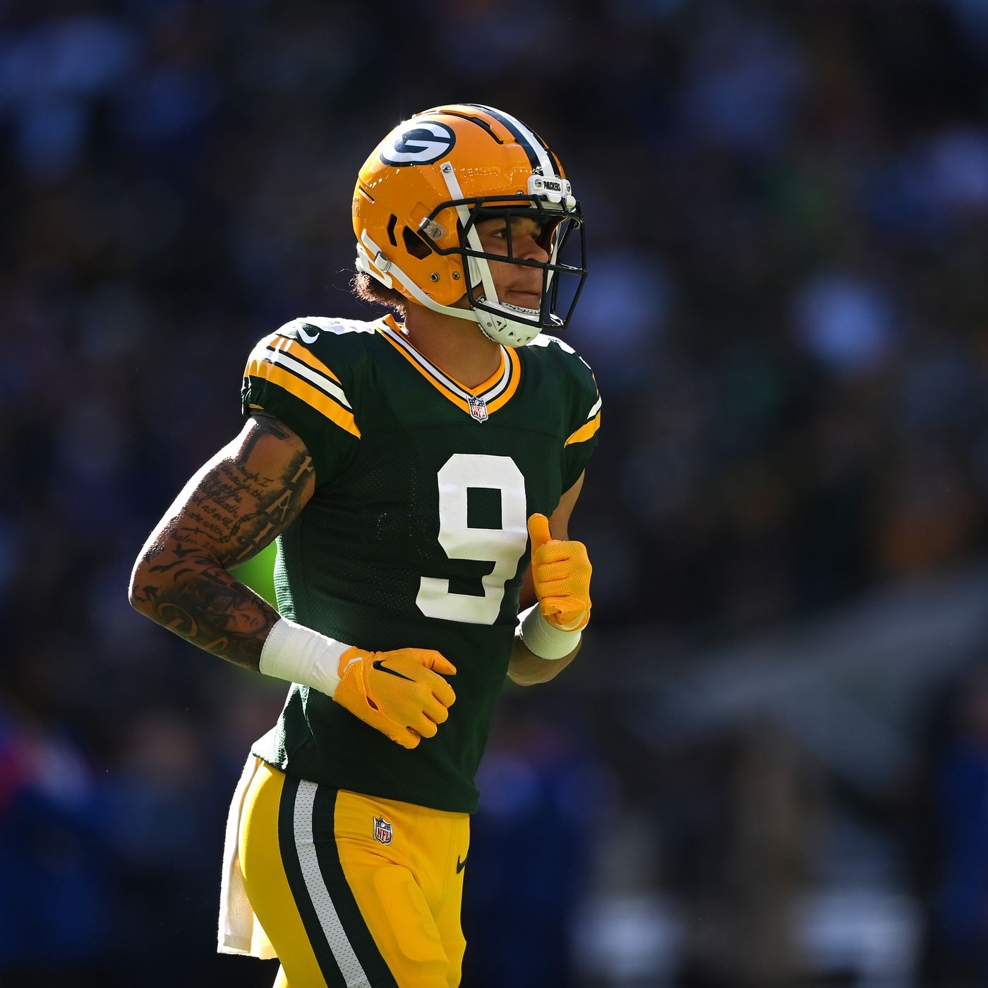 1400x1400 Packers WR Christian Watson ruled out of Bills game with concussion Packing Company, Phone