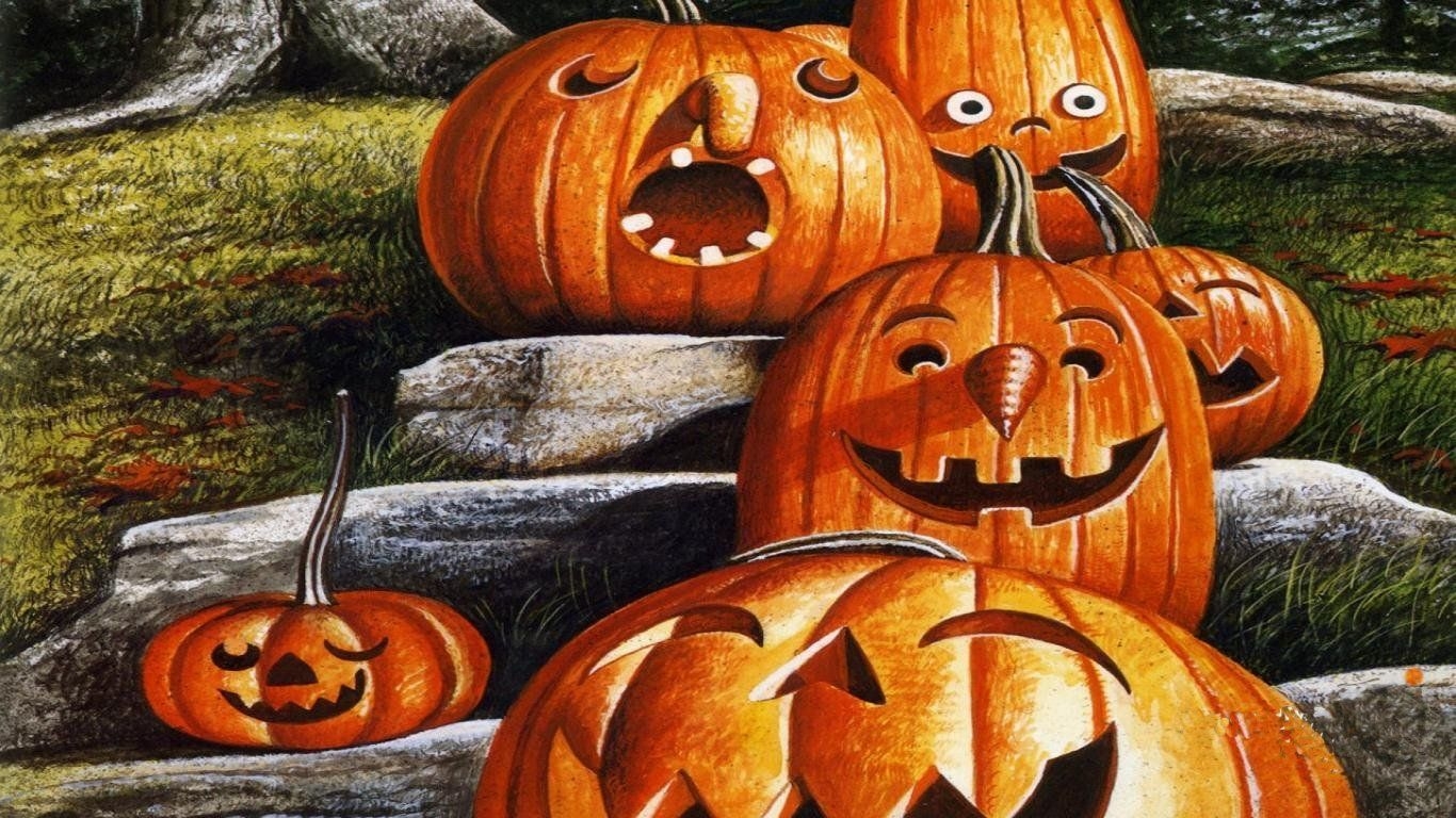 1370x770 Free download Funny Pumpkin Halloween Wallpaper [] for your Desktop, Mobile & Tablet. Explore Pumpkins Background. Free Pumpkin Wallpaper, HD Pumpkin Wallpaper, Free Halloween Desktop Wallpaper Screens, Desktop