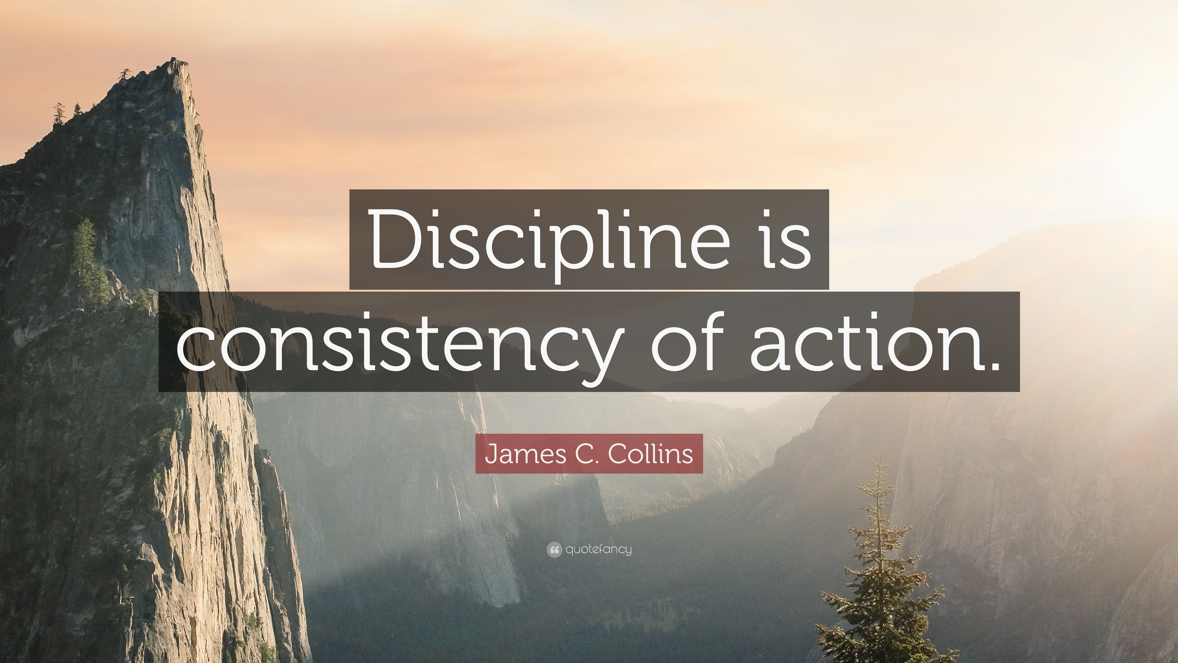 3840x2160 James C. Collins Quote: “Discipline is consistency of action.” (7 wallpaper), Desktop