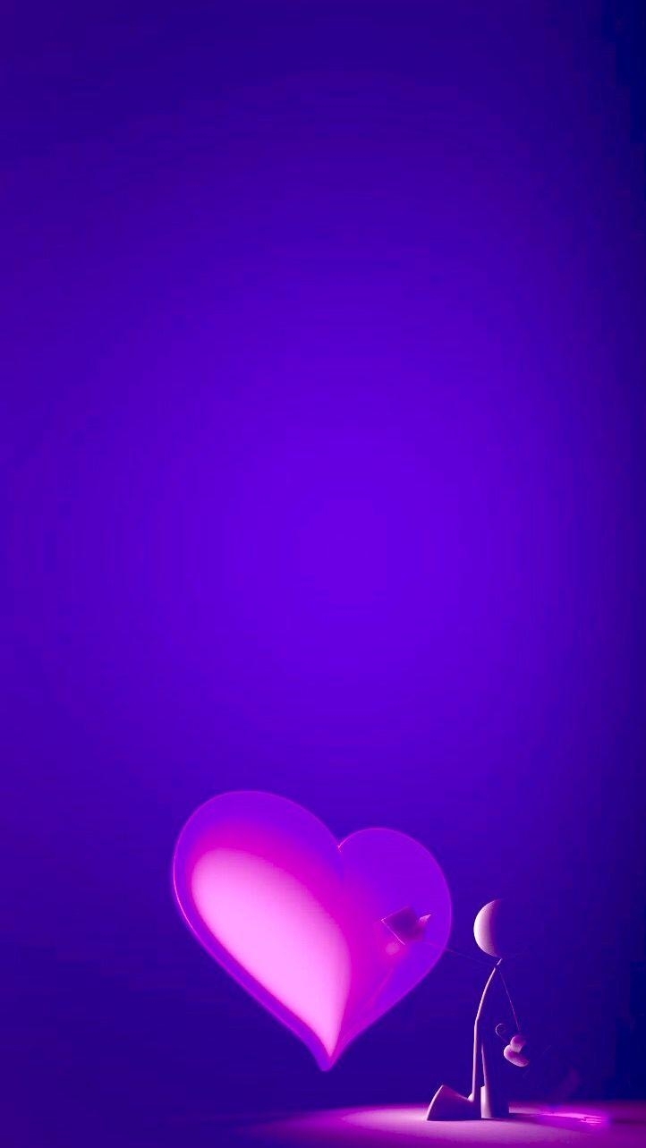 730x1290 iPhone Wallpaper. Violet, Purple, Heart, Blue, Pink, Love, Phone