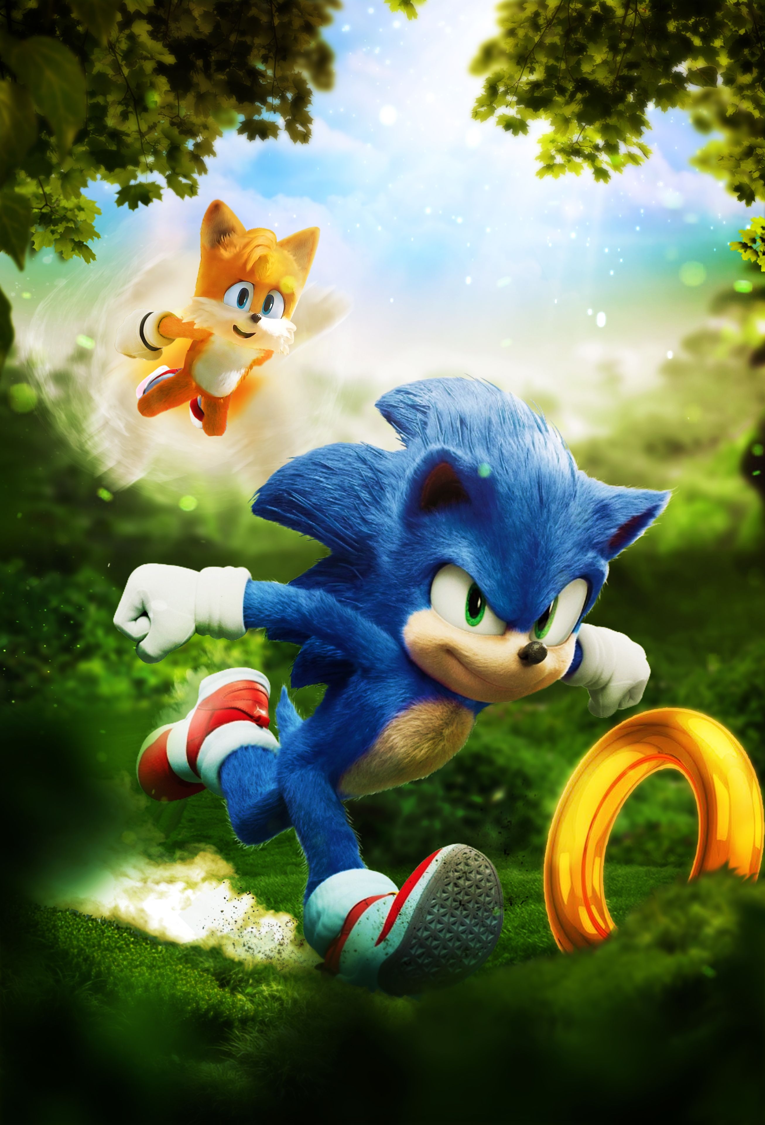 2620x3850 Sonic and Tails (Movie Edition). Sonic the hedgehog, Sonic, Hedgehog movie, Phone