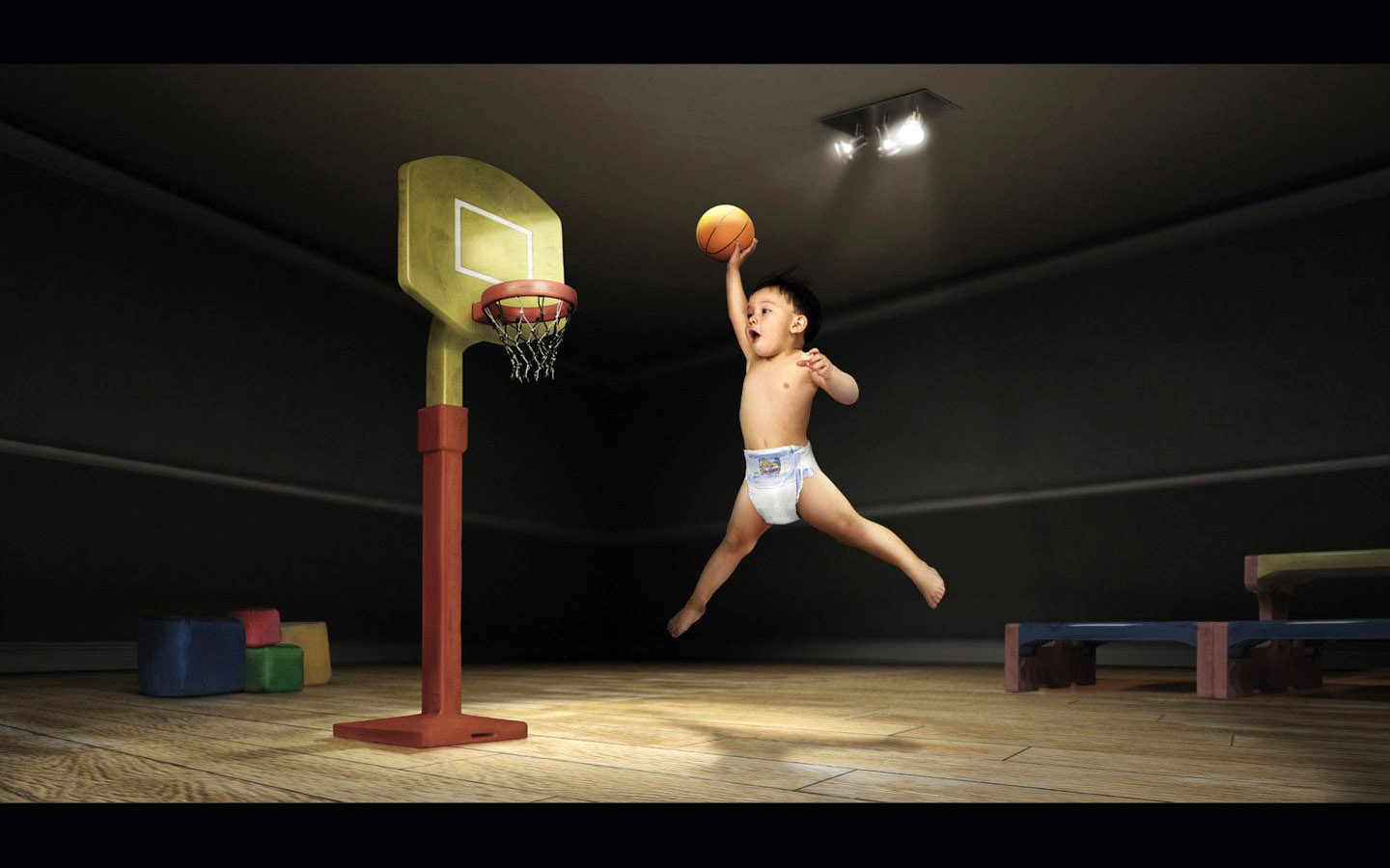 1440x900 Download Wallpaper the ball child basketball humor fun boy, 1440x Young basketball player, Desktop