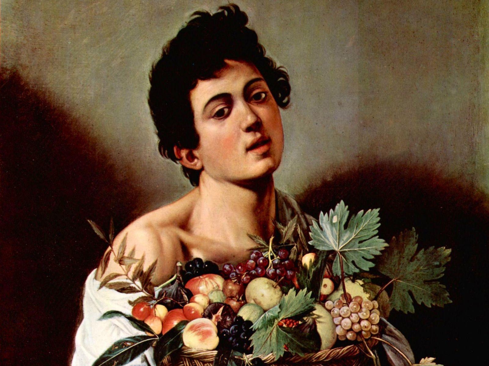 1600x1200 Boy with fruit basket by Caravaggio Pictorial art, Desktop