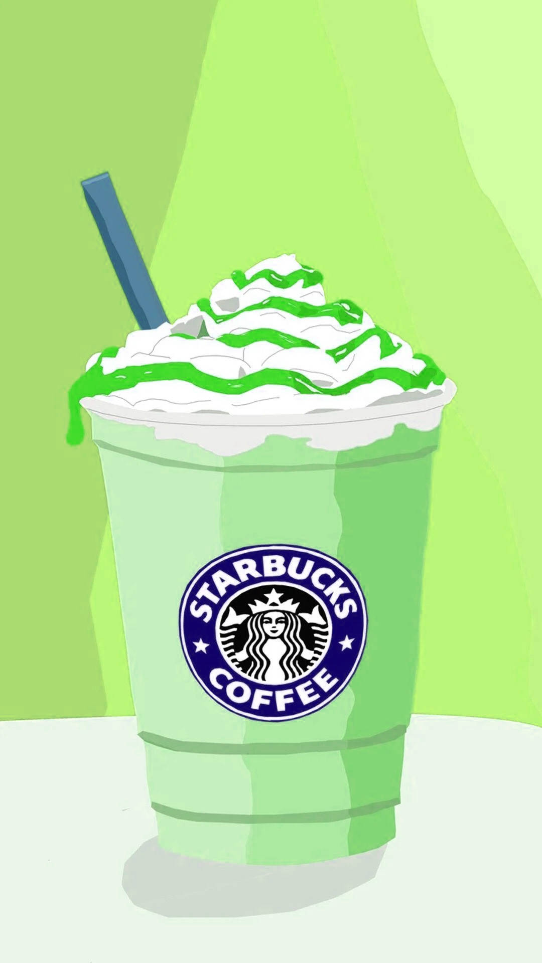 1080x1920 Download Neon Green Starbucks Design iPhone Wallpaper, Phone