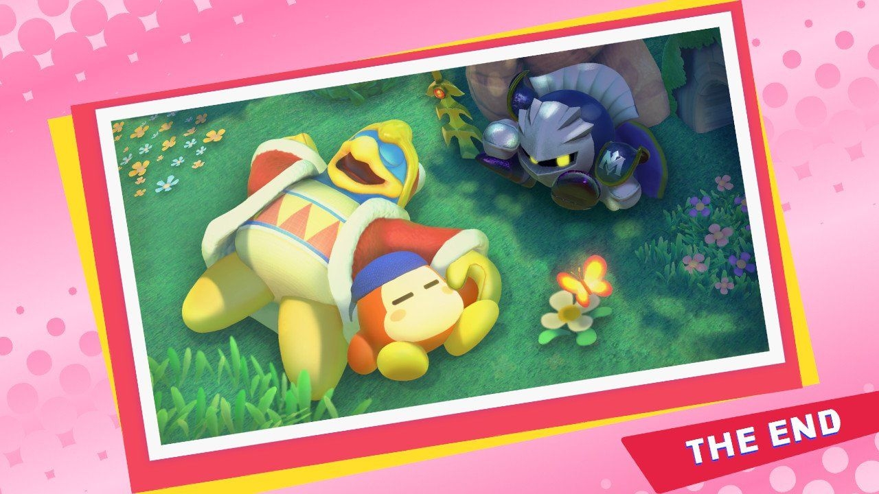 1280x720 Post Credits Picture After Completing Guest Star Mode With Meta Knight, Dedede, Or Bandana Dee. Kirby Star Allies, Desktop