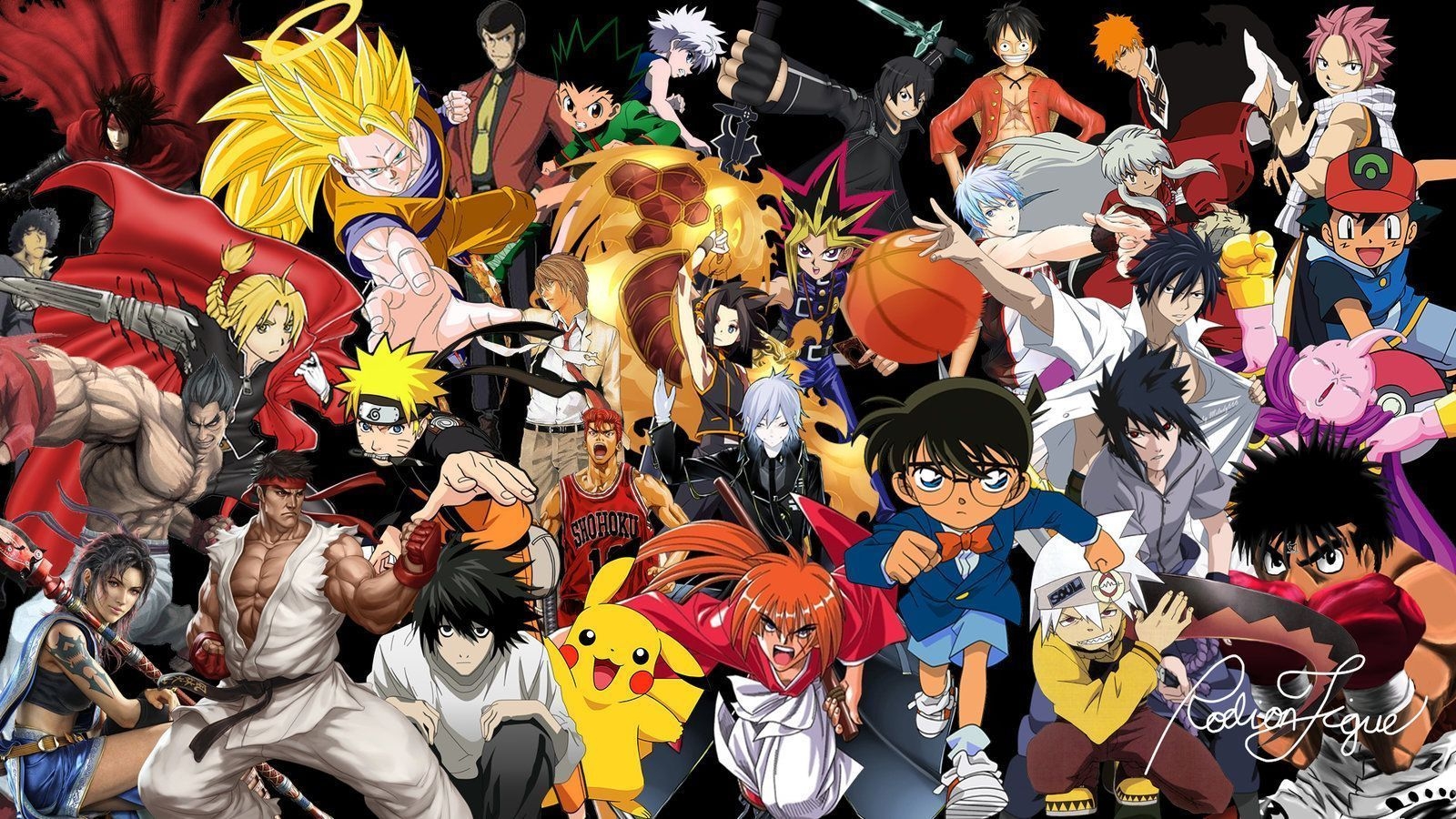 1600x900 Anime Collage Wallpaper Free Anime Collage Background - Anime, Awesome anime, Collage background, Desktop