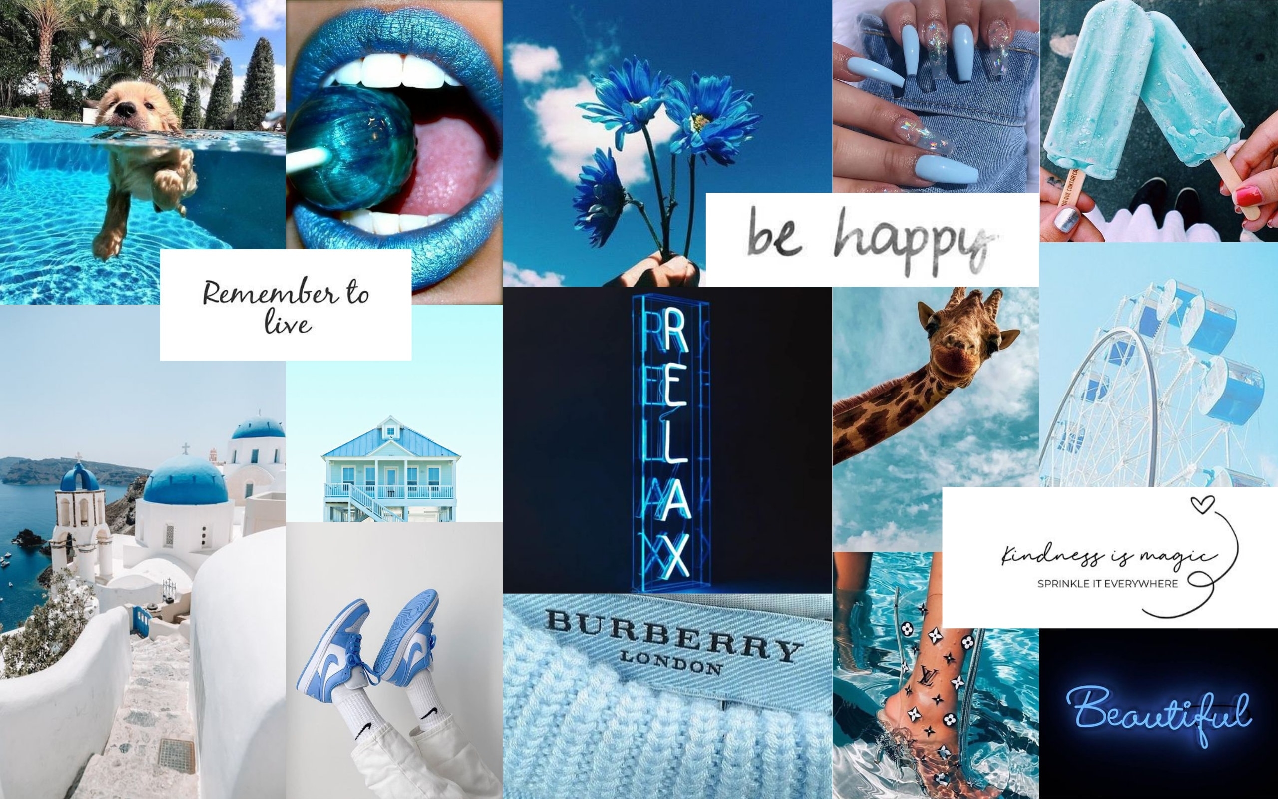 2560x1600 Desktop Wallpaper / Blue Aesthetic / Collage, Desktop