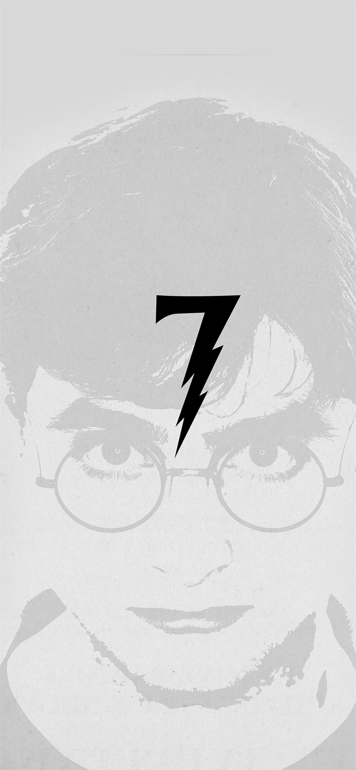 1250x2690 Harry Potter Art Minimal Film Gray iPhone X Wallpaper Free Download, Phone