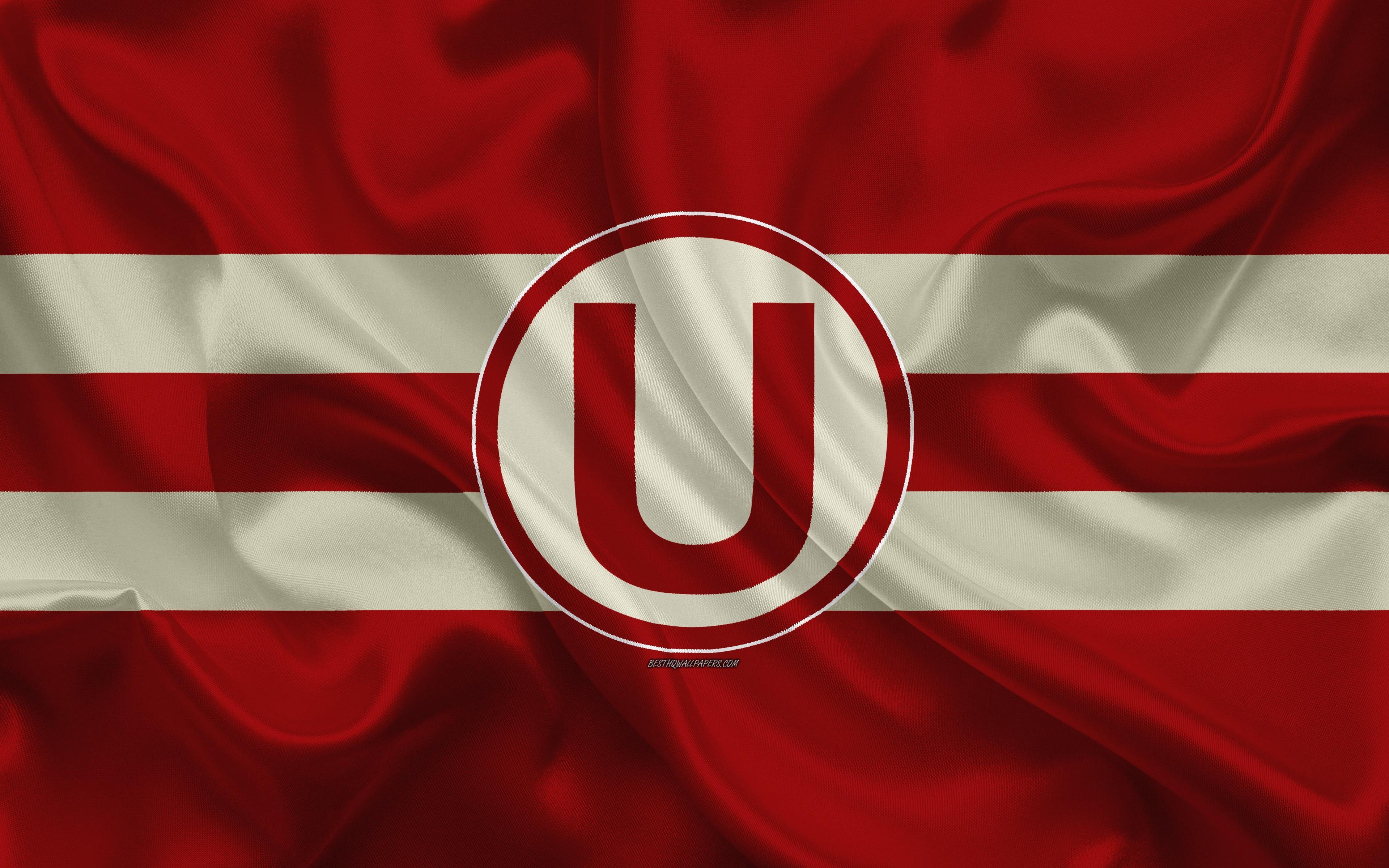 3840x2400 Download wallpaper Club Universitario de Deportes, 4k, logo, silk, Desktop