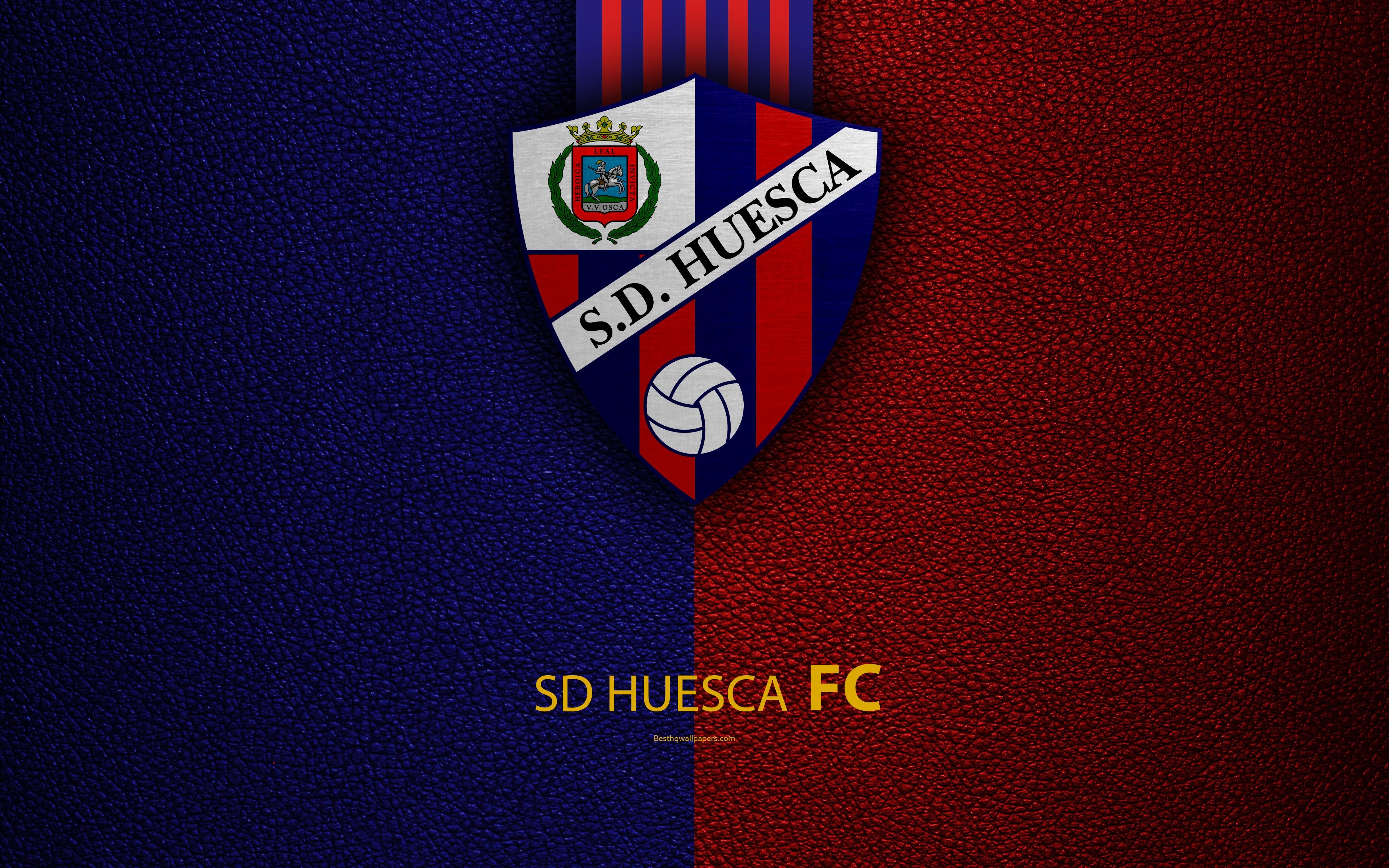 3840x2400 Download wallpaper SD Huesca FC, 4K, Spanish Football Club, leather, Desktop