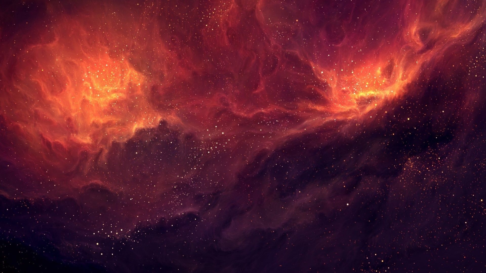 1920x1080 Red Nebula Stars desktop PC and Mac wallpaper, Desktop