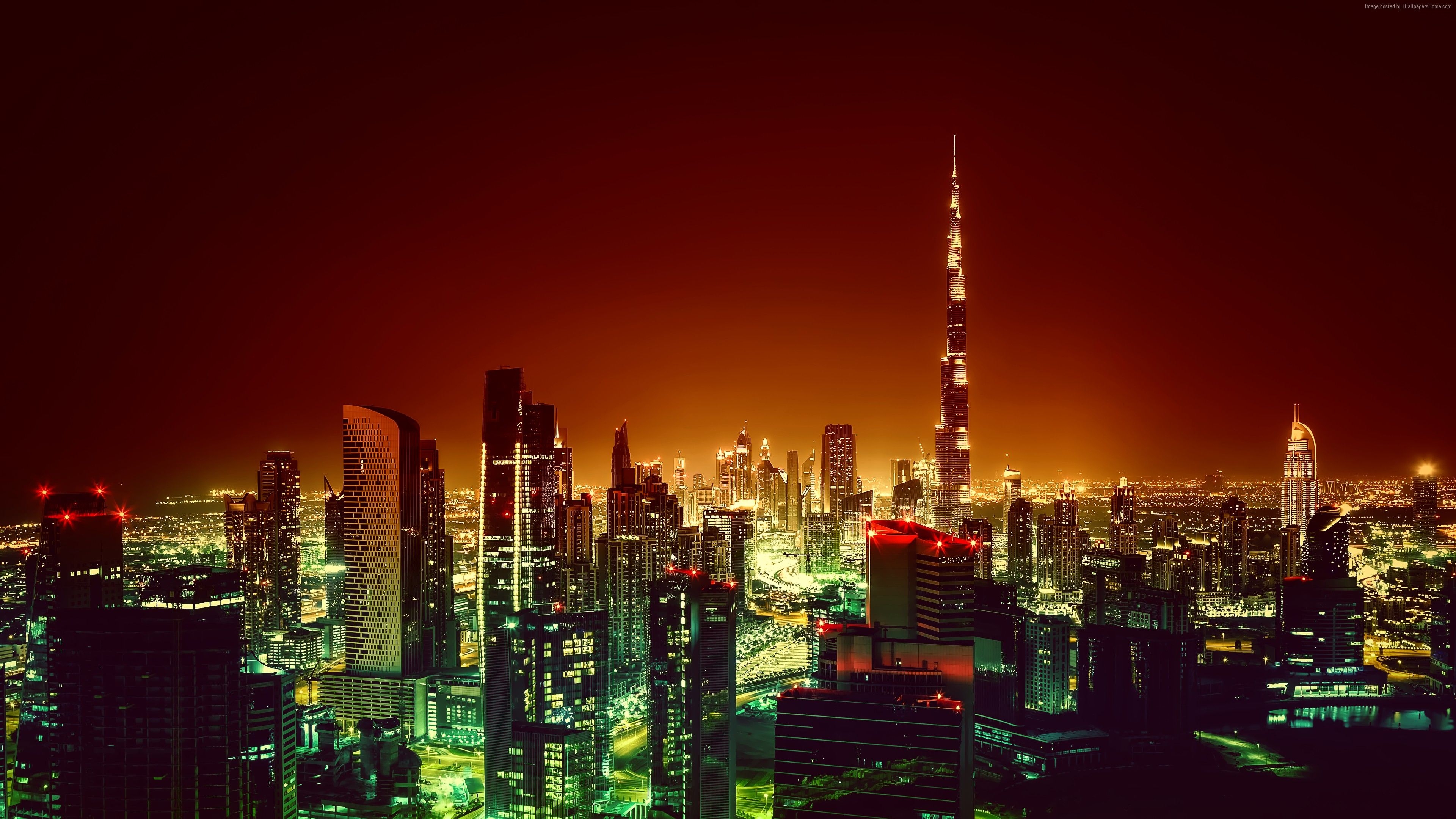 3840x2160 Wallpaper Burj Khalifa, Dubai, Cityscape, Night, 4K, Architecture Wallpaper Download Resolution 4K Wallpaper, Desktop