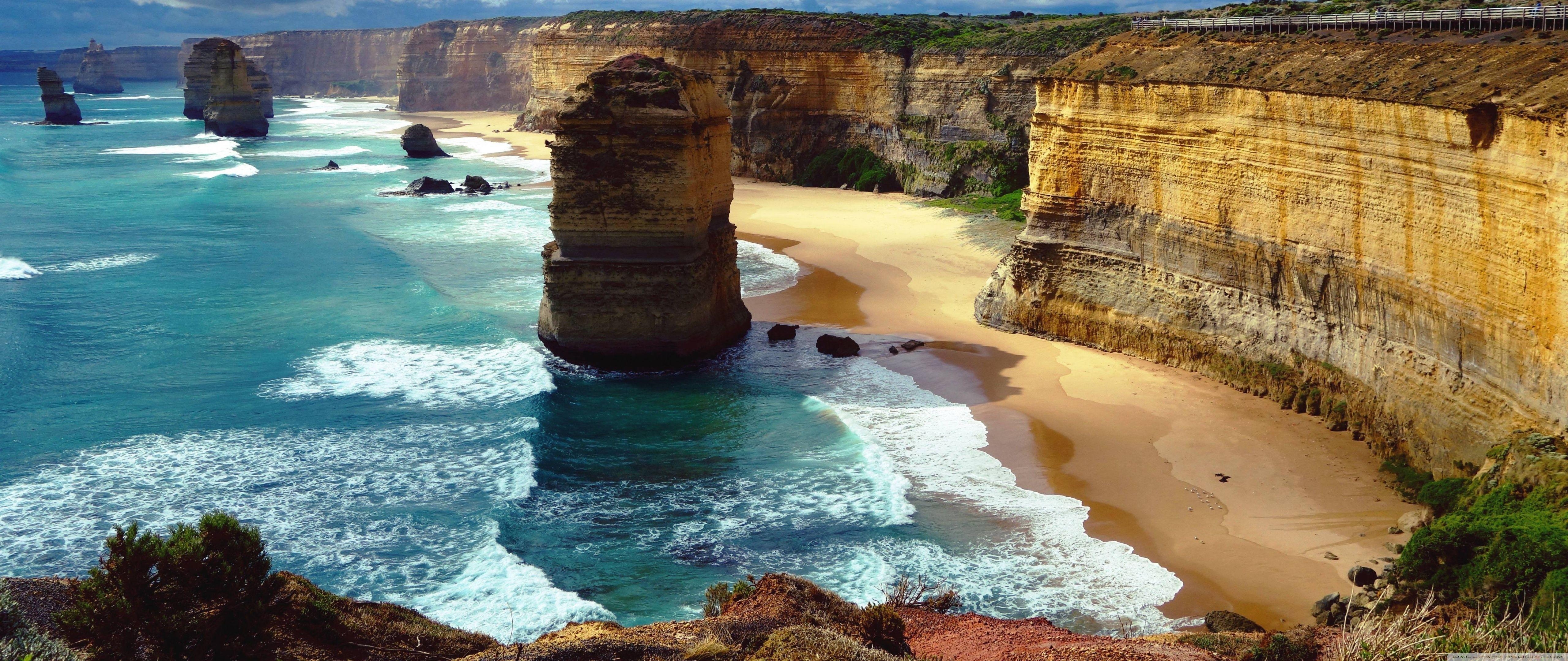 5120x2160 Twelve Apostles, Australia HD desktop wallpaper, Widescreen, Dual Screen