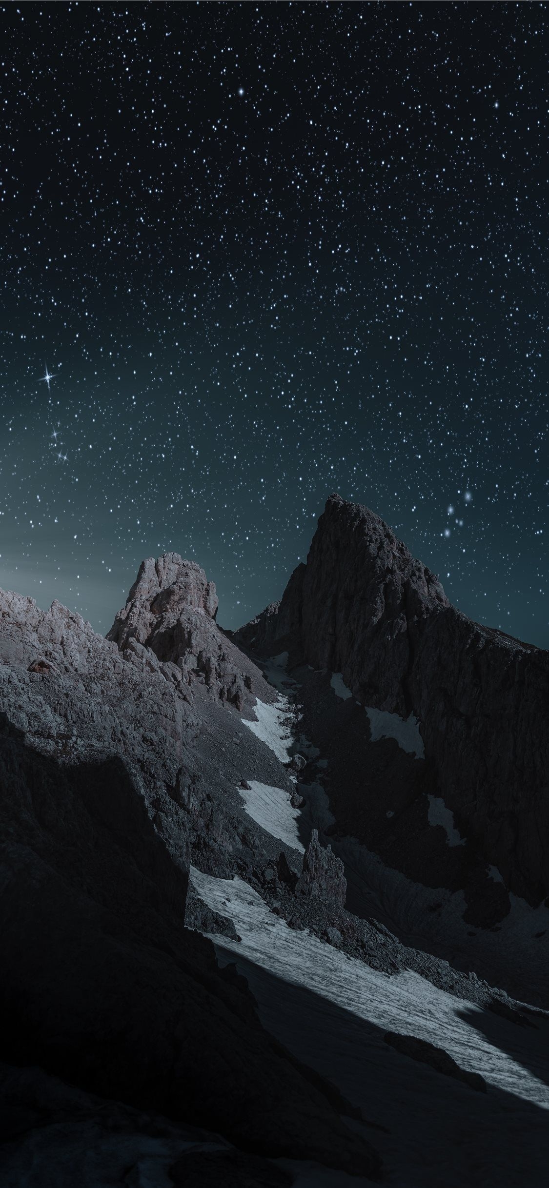 1130x2440 Mountain Night Sky Wallpaper 4k, Phone