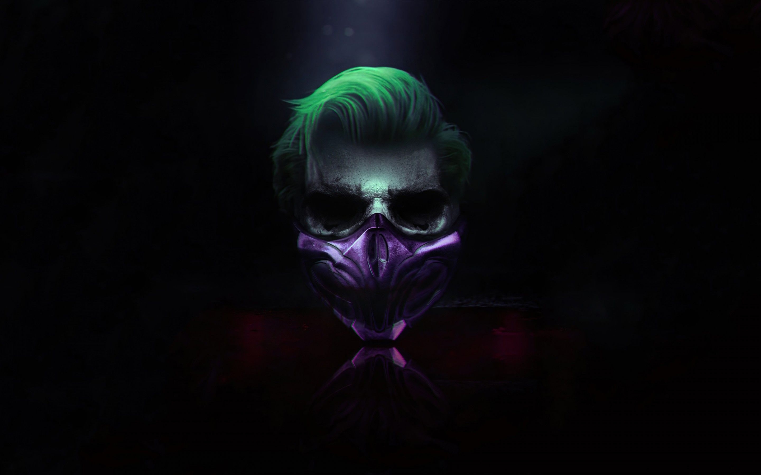 2880x1800 Joker 4K Wallpaper, Mask, Cyberpunk, Dark background, Graphics CGI, Desktop