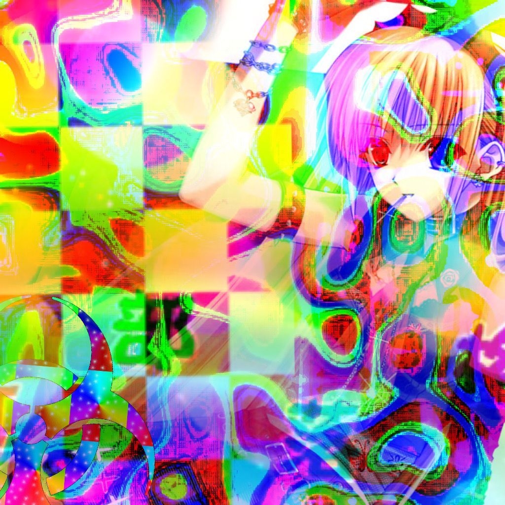 1030x1030 weirdcore. Rainbow, Glitch, Anime, Phone