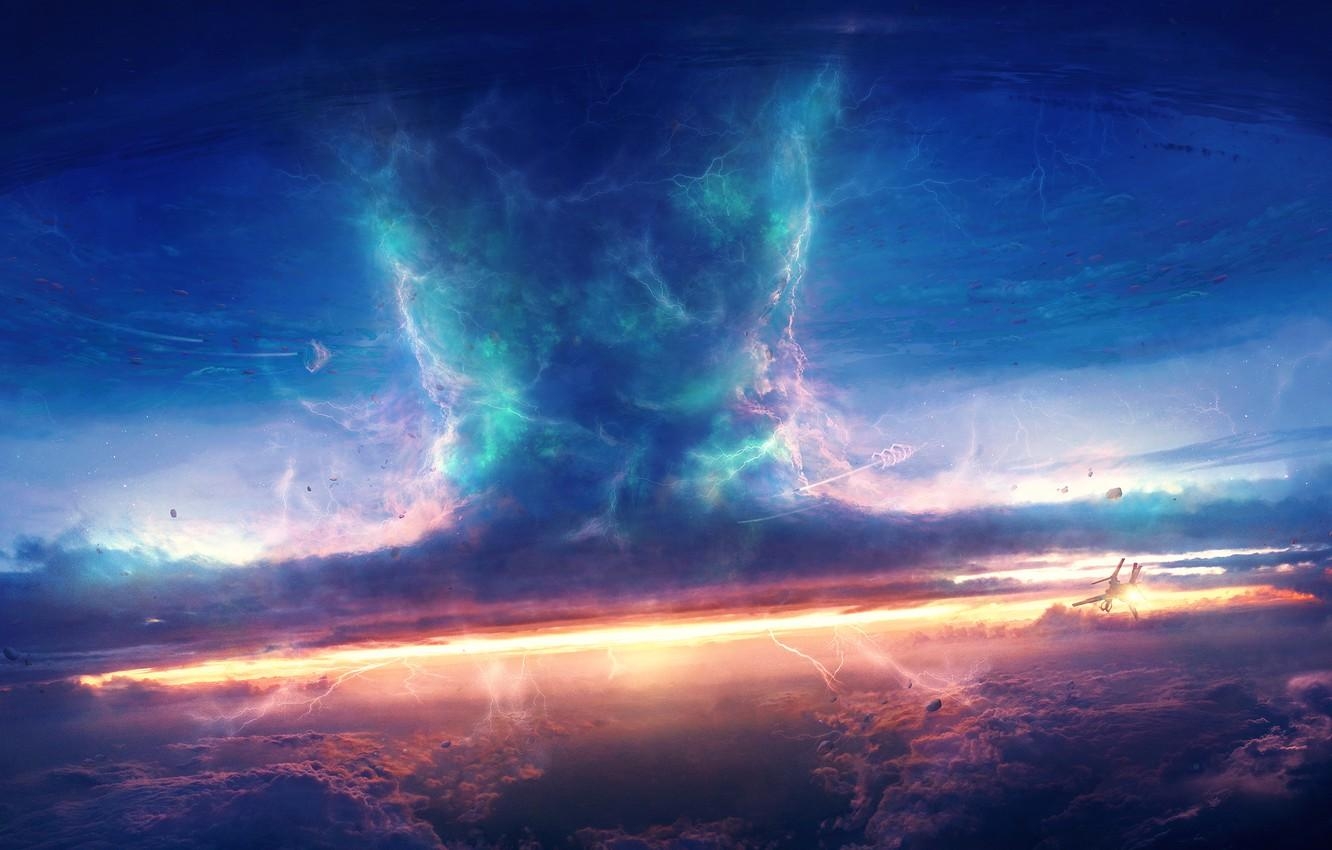 1340x850 Wallpaper the sky, clouds, the atmosphere, tornado, hurricane, Desktop