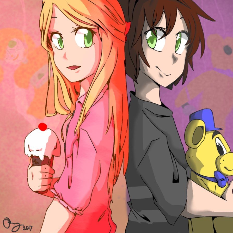 900x900 She and He by PhilliaEsaya. Fnaf drawings, Anime fnaf, Fnaf baby, Phone