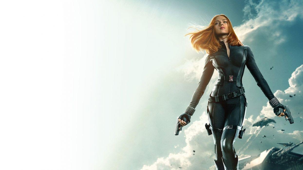 1250x700 Scarlett Johansson Redhead Captain America Winter Soldier Handgun, Desktop