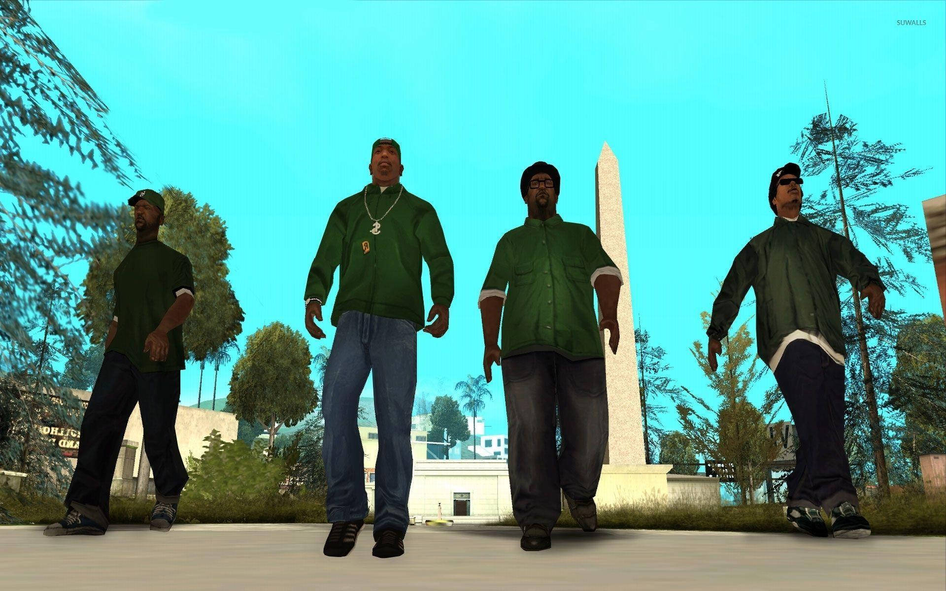 1920x1200 GTA SA 4K Grove Street Gang Wallpaper, Desktop