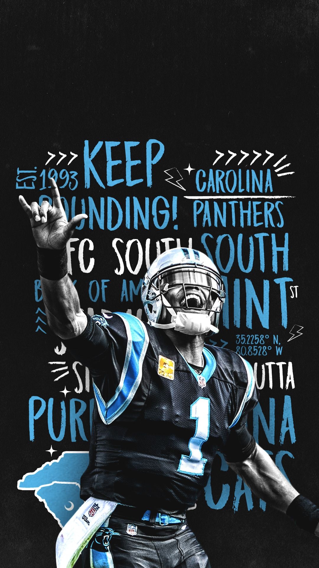 1080x1920 Cam Newton Wallpaper, Phone