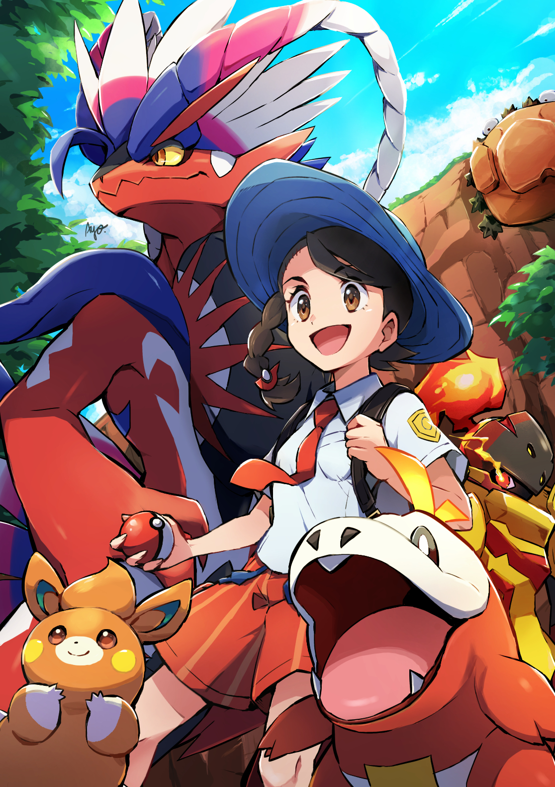 1120x1580 Armarougeémon Scarlet & Violet Anime Image Board, Phone