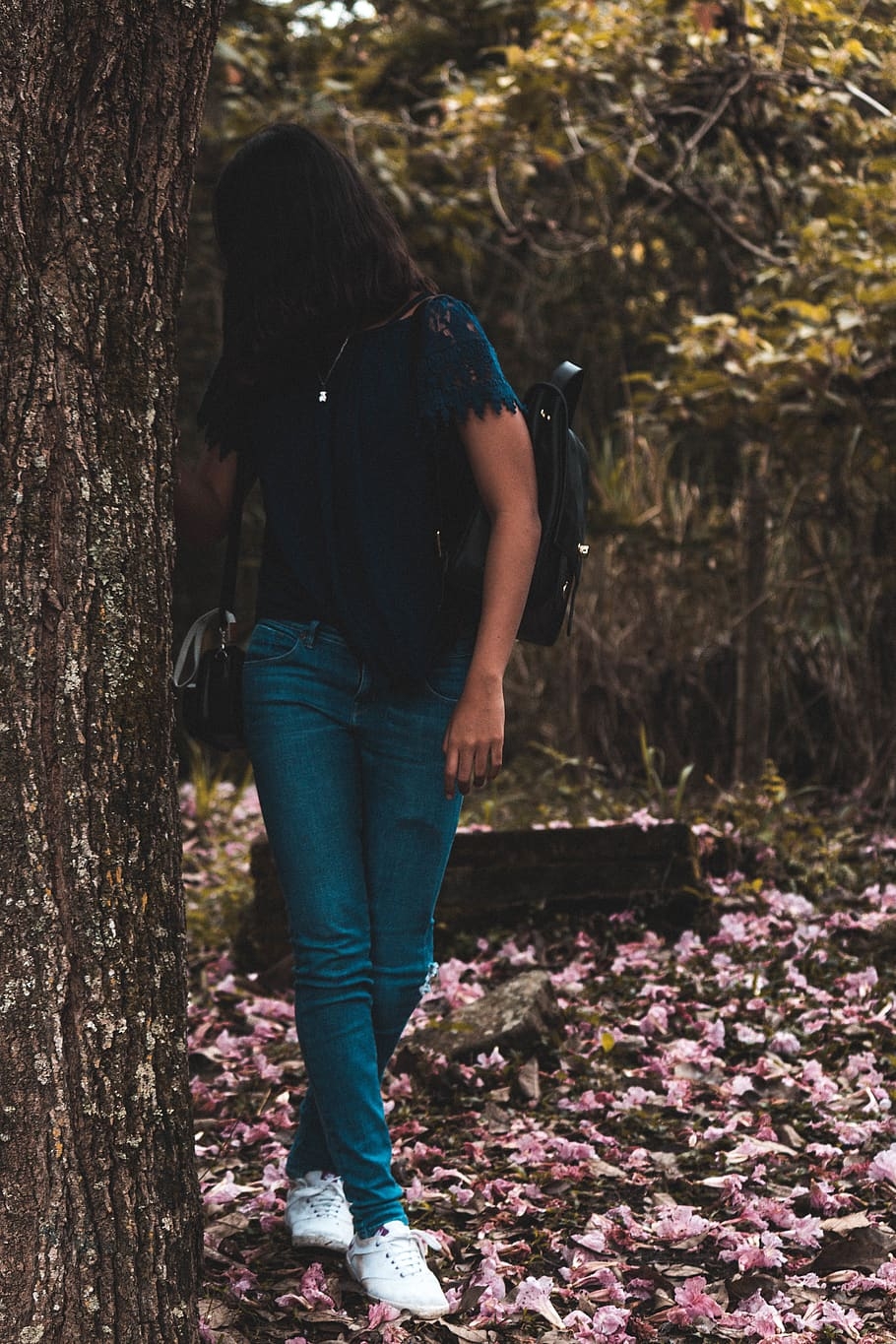 910x1370 HD wallpaper: girl, tumblr, aesthetic, nature, wallpaper, HD, Phone