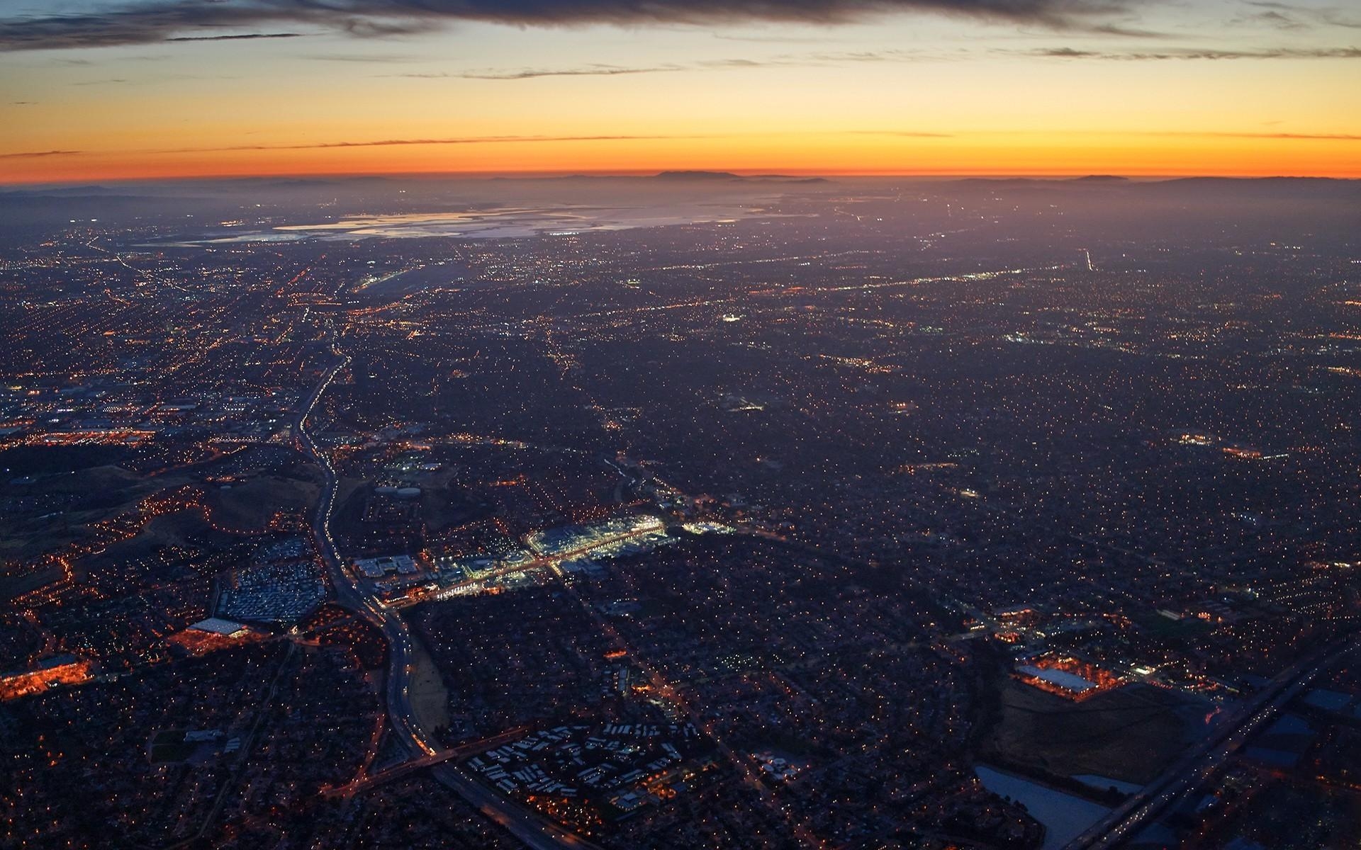 1920x1200 Silicon Valley, San Francisco, Aerial view, Technology, Sunset, San, Desktop