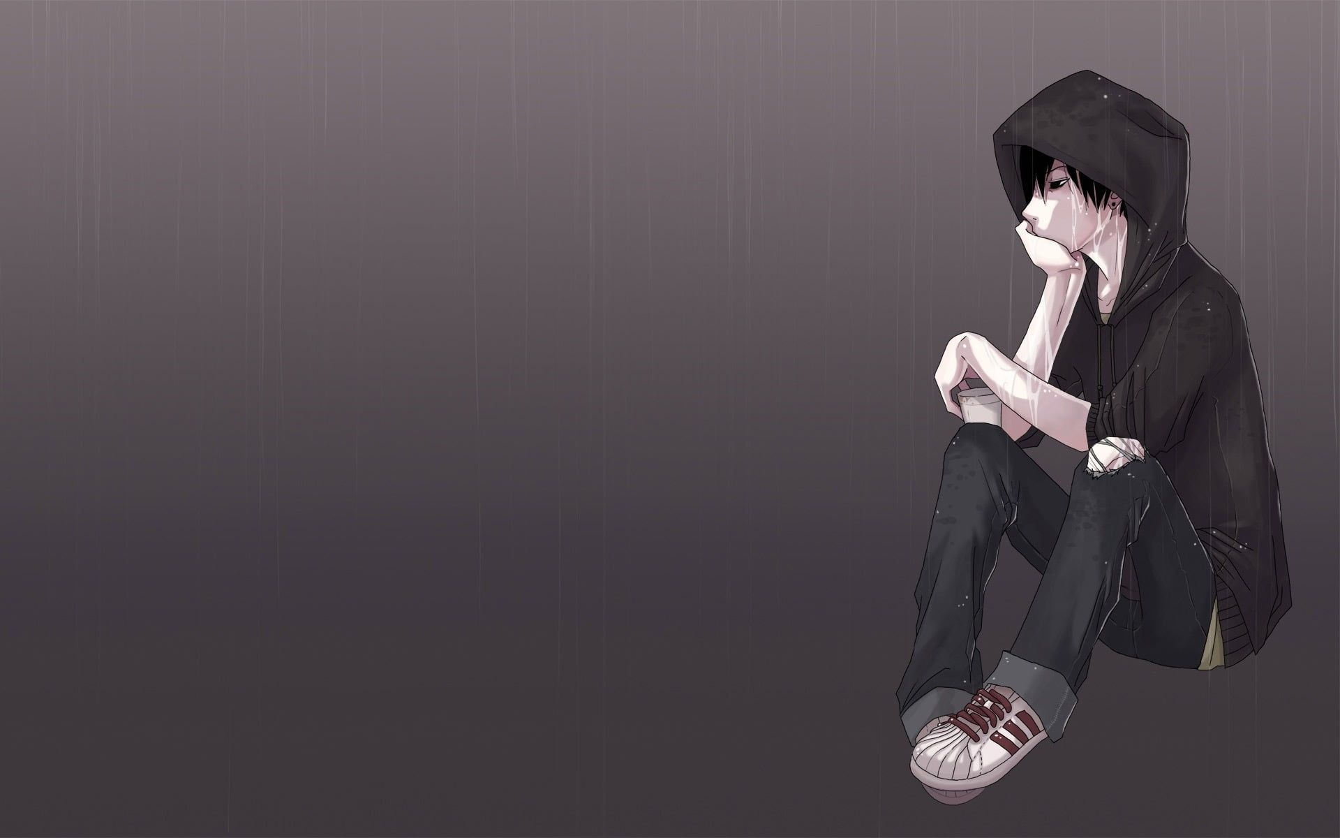 1920x1200 Person wearing black hoodie illustration HD wallpaper. Wallpaper, Desktop