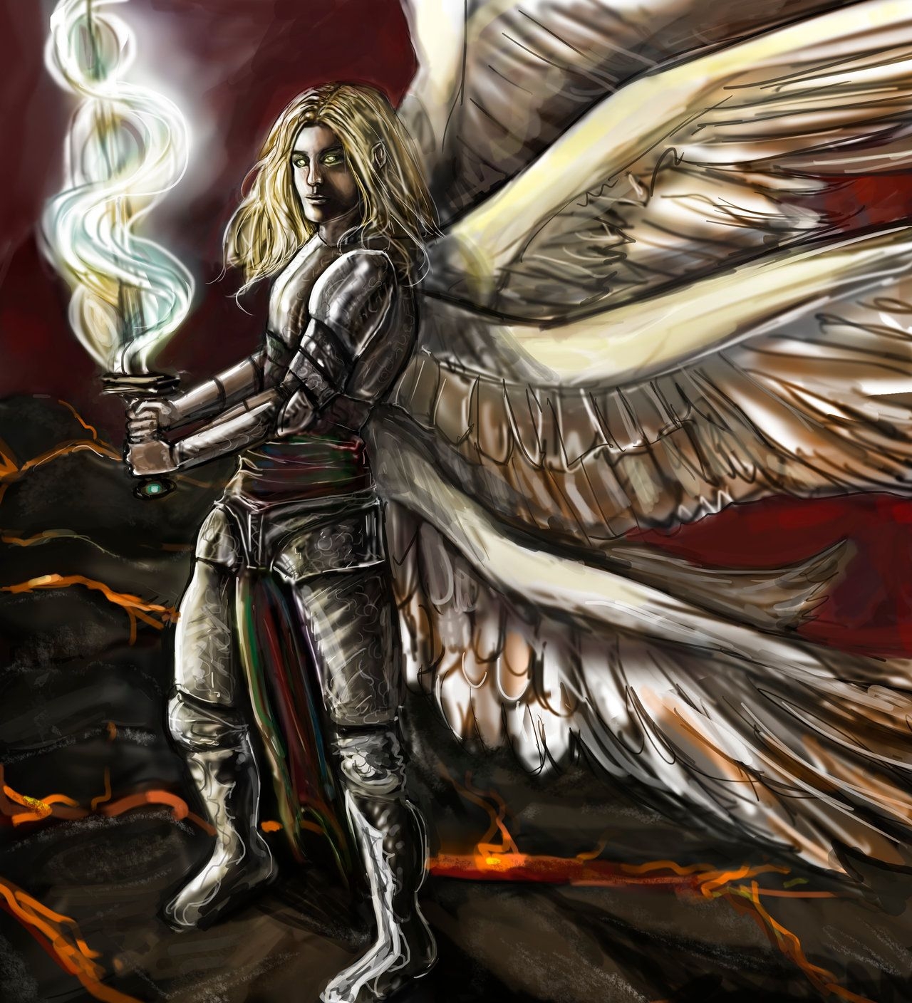 1280x1410 Archangel Uriel Wallpaper. Archangel Wallpaper, Archangel Gabriel Wallpaper and Archangel Michael Wallpaper, Phone