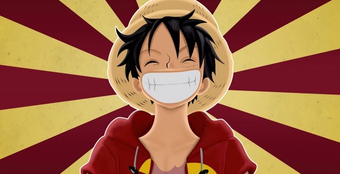 670x350 Pirate, monkey d. luffy, one piece, anime, big smile wallpaper, HD image, picture, background, 01e1be, Desktop