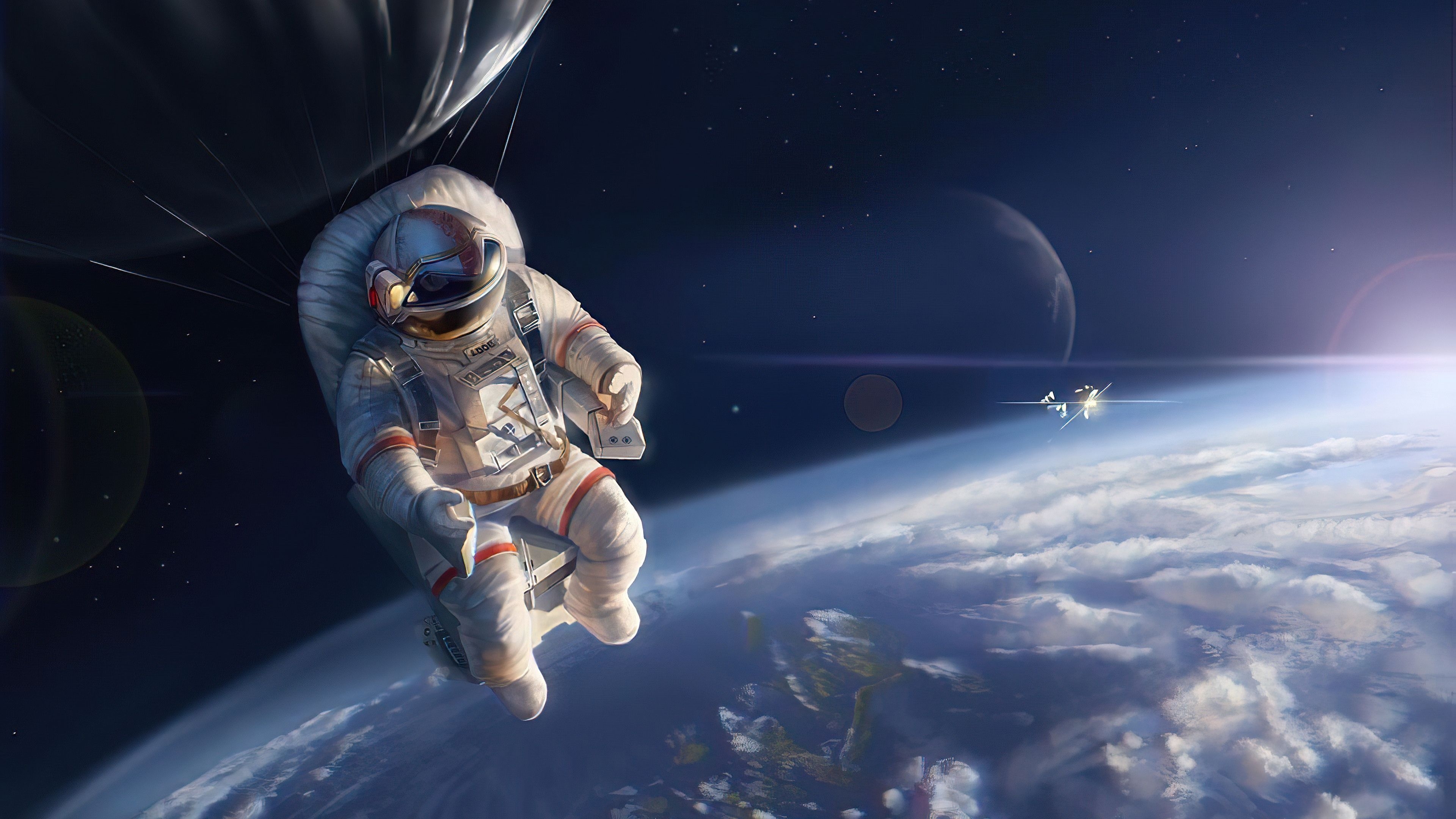 3840x2160 Floating Astronaut Wallpaper, Desktop