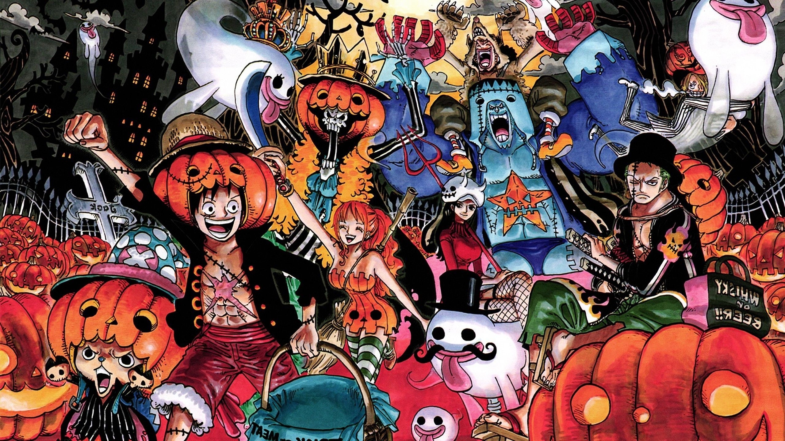 2560x1440 manga anime one piece monkey d_ luffy roronoa zoro ussop nami nico robin franky wallpaper, Desktop