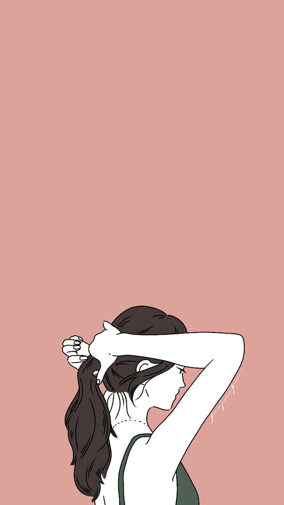 1080x1920 Pin oleh 바나나 di Art girl and boy. Ilustrasi, Ilustrasi karakter, Gambar simpel, Phone