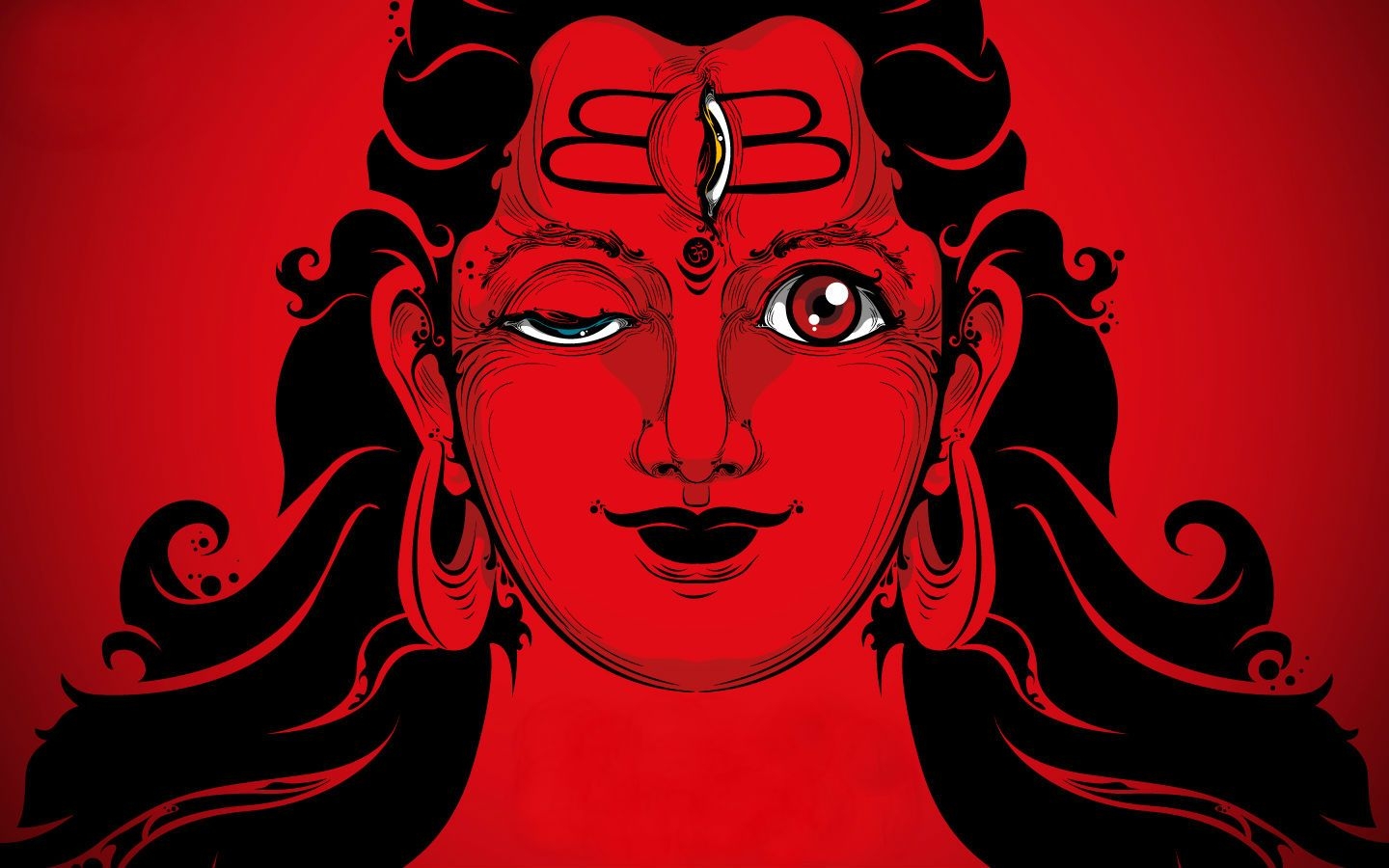 1440x900 Lord Shiva Red Background Wallpaper, Desktop