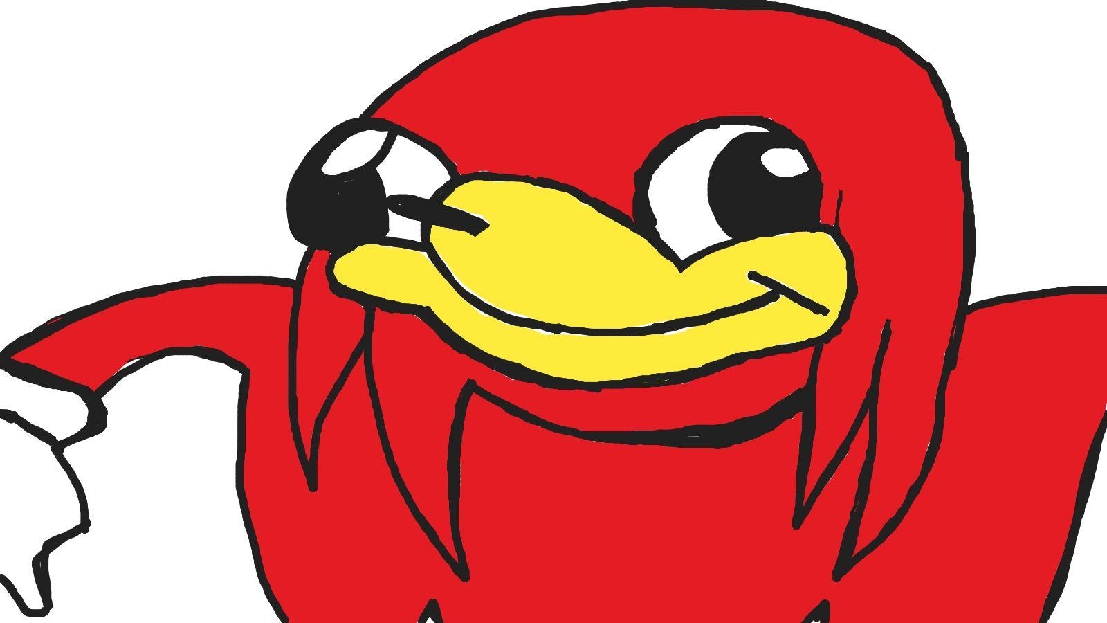 1600x900 My 9 years old brother just draw Knuckles. Ugandan Knuckles. Know, Desktop