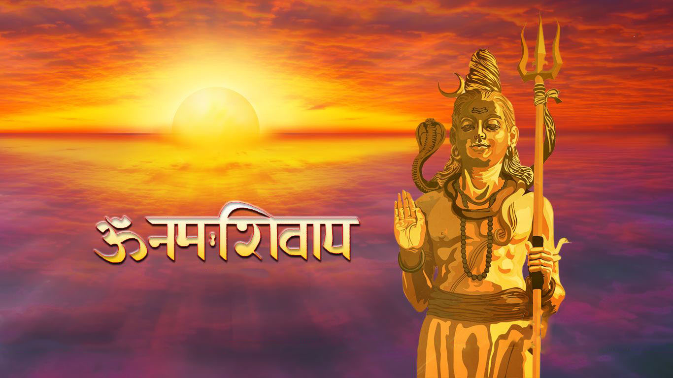 1370x770 Lord Shiva Wallpaper With Mantra, Desktop