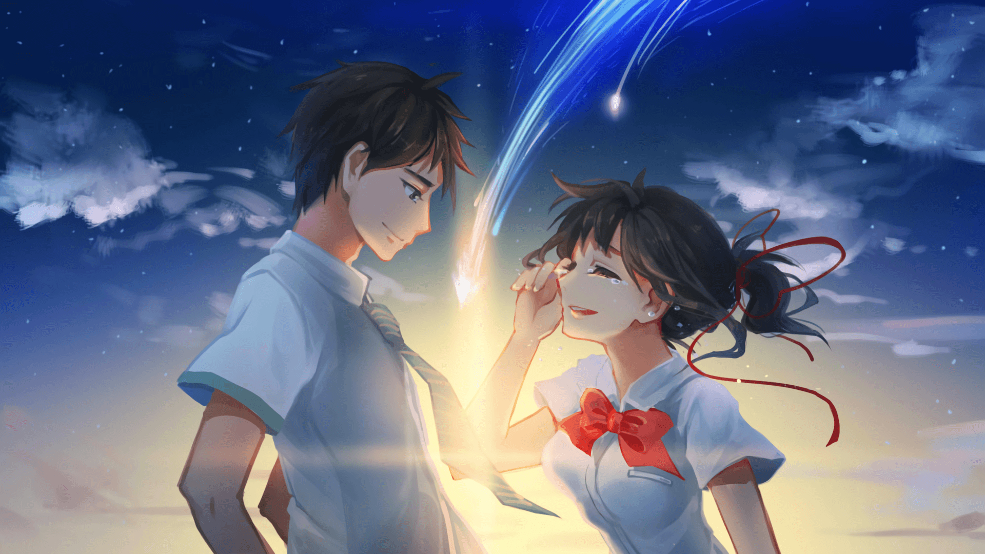 1920x1080 Anime Your Name. Mitsuha Miyamizu Taki Tachibana Kimi No Na Wa, Desktop